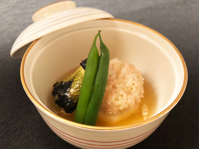 6月のコース料理　蓋物写真