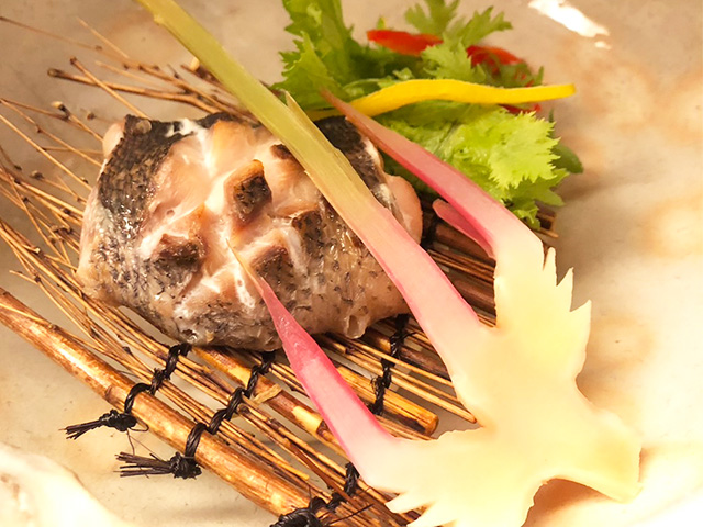 6月のコース料理　いさき若狭焼写真